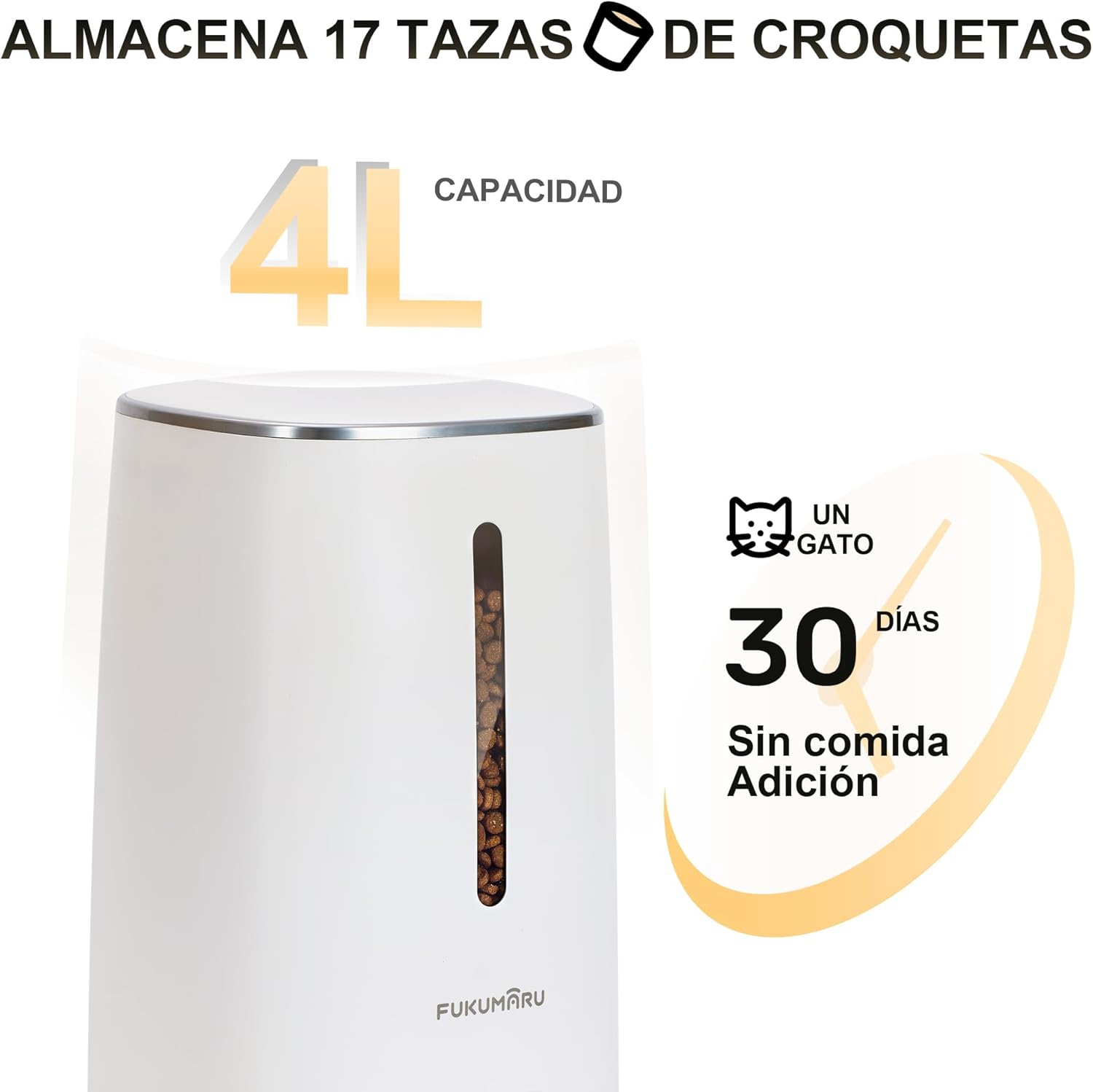 Comedouro Automático com Taças Duplas Brancas AF03