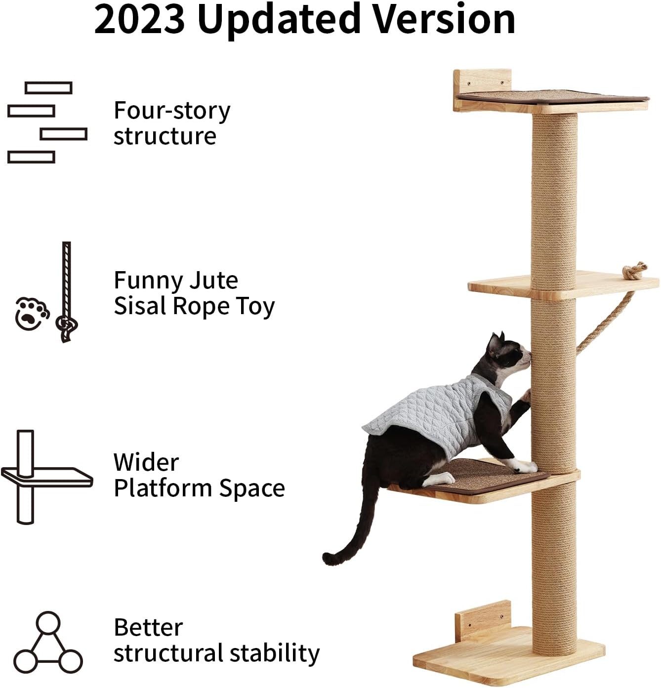 Árvore para gatos de três andares (versão upgraded )