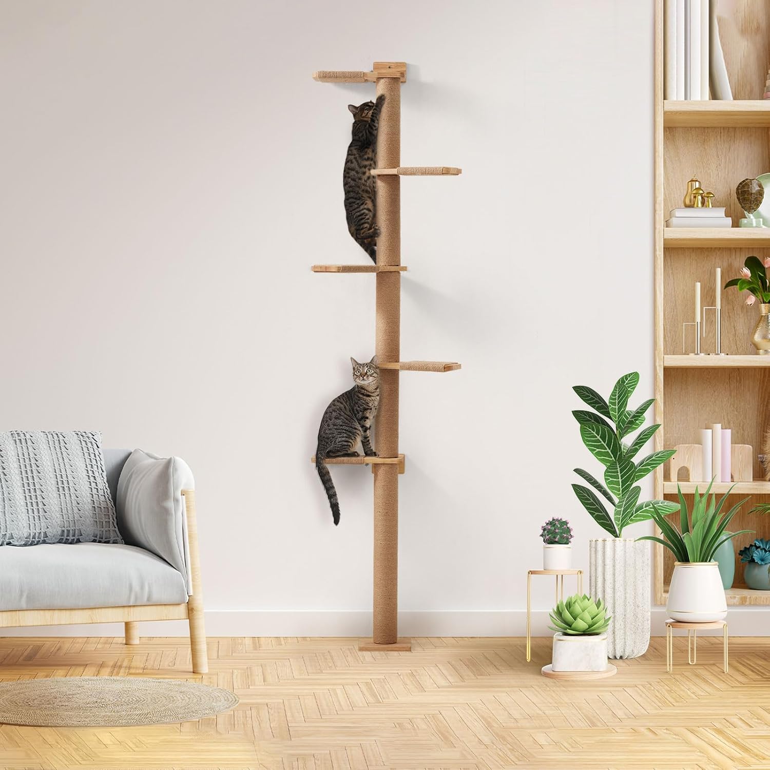 Estrutura de escalada para gatos (com 5 plataformas)