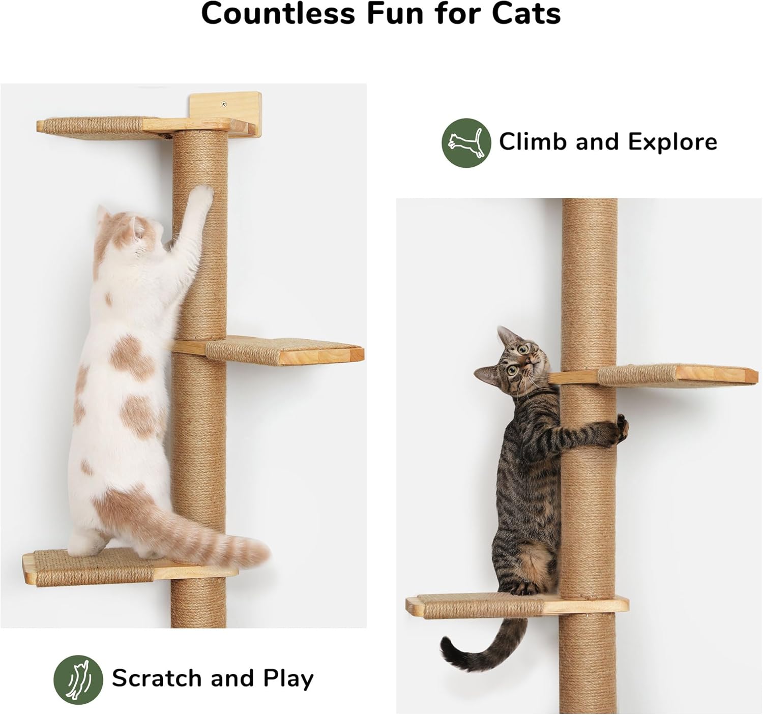 Estrutura de escalada para gatos (com 5 plataformas)