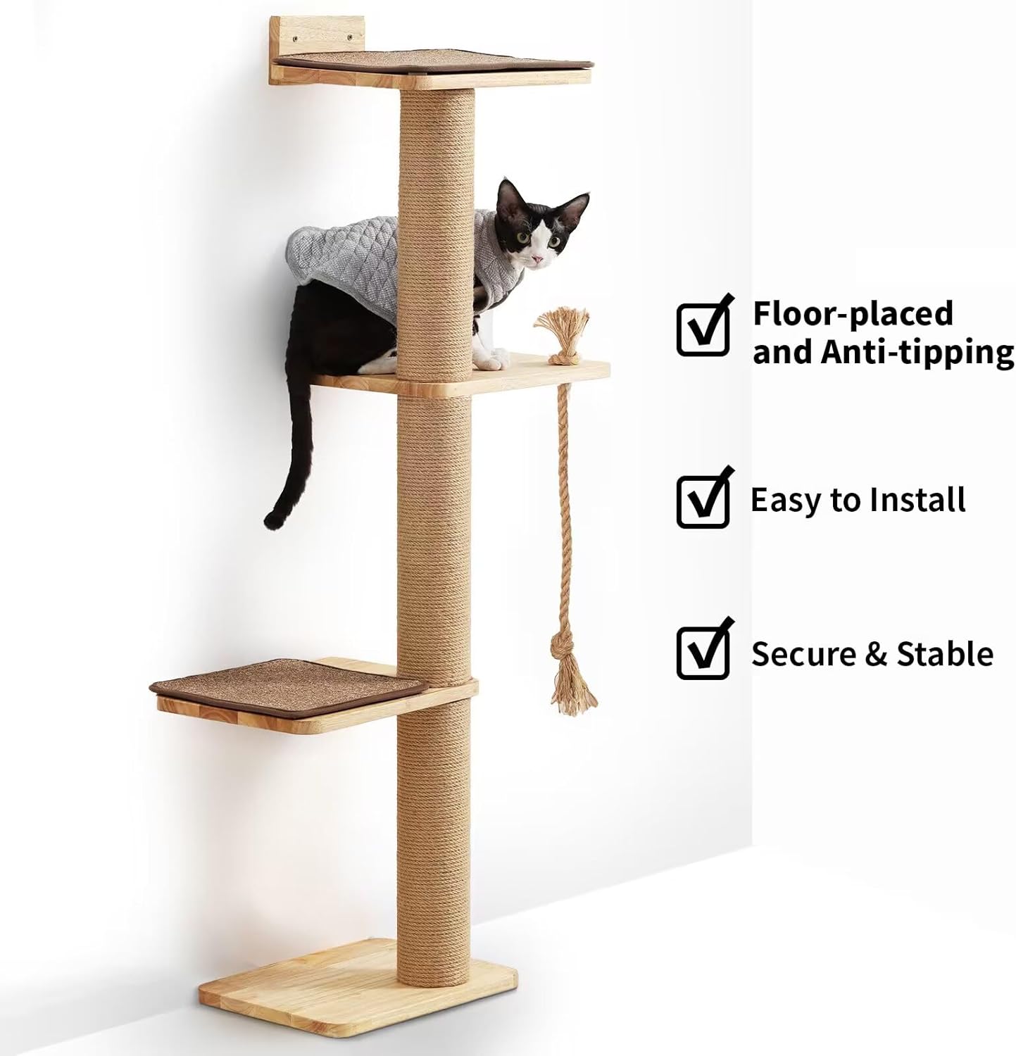 Árvore para gatos de três andares (versão upgraded )