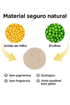 Areia de tofu para gatos Milho