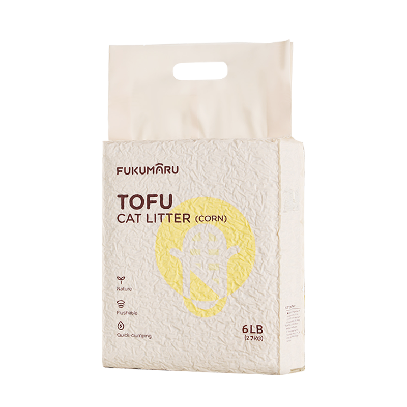 Areia de tofu para gatos Milho
