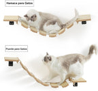Ponte para gatos montada na parede