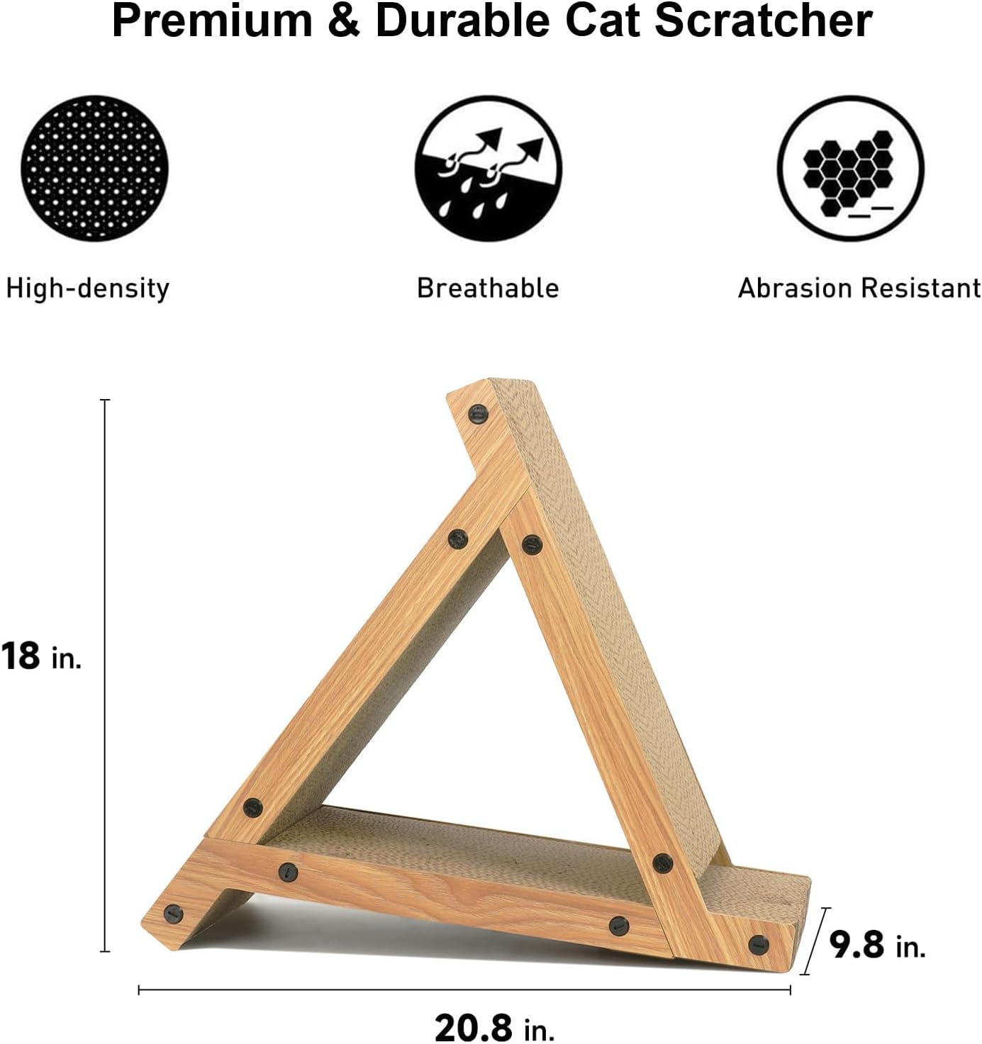 Poste de Arranhar Vertical para Gato (Triangular)