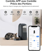 Comedouro Automático para Animais com Wi-Fi – Cor Preta