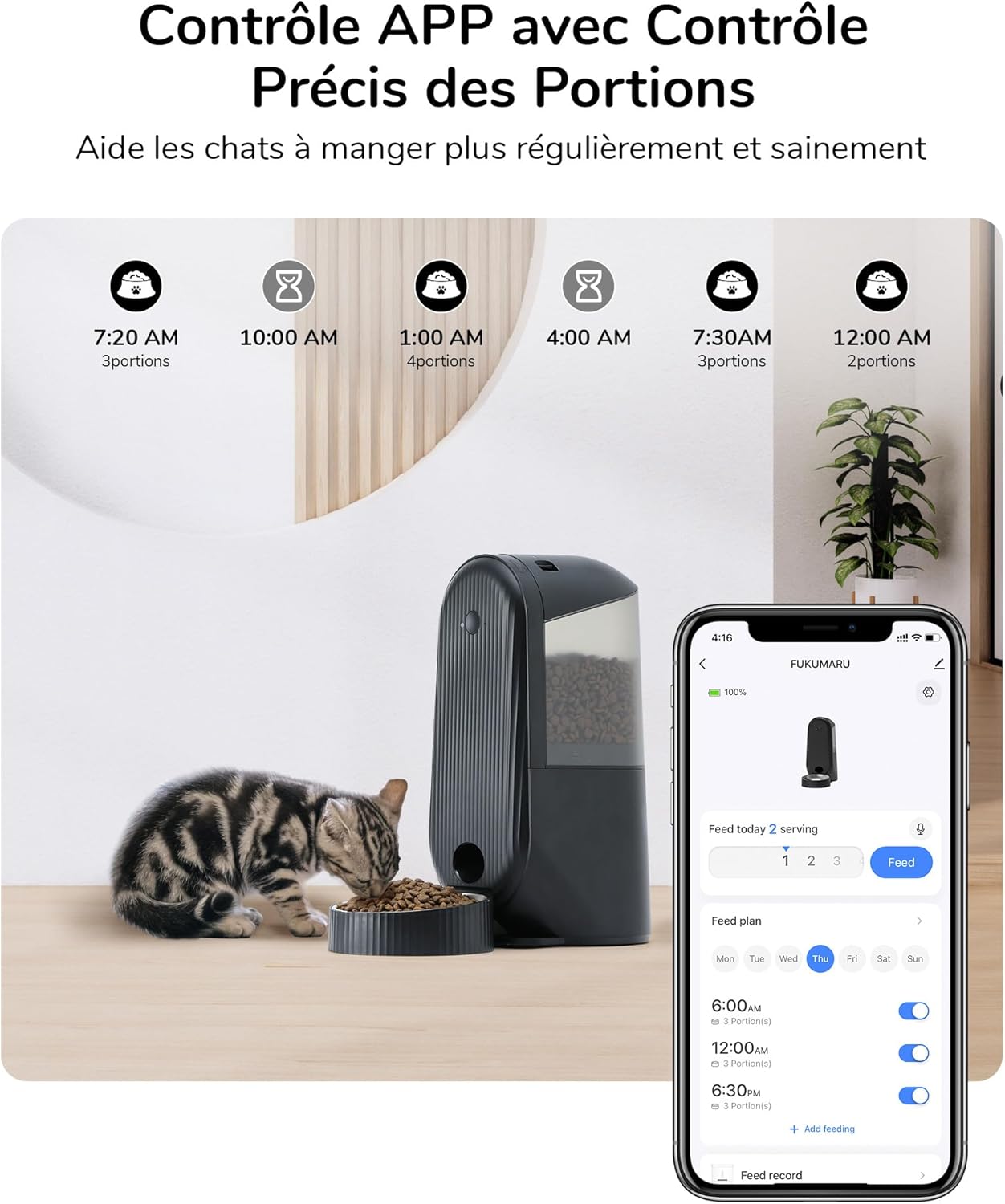 Comedouro Automático para Animais com Wi-Fi – Cor Preta