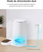 Comedouro Automático com Taças Duplas Brancas AF03