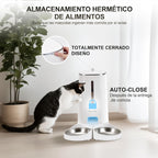Comedouro Automático com Taças Duplas Brancas AF03